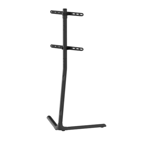 מעמד רצפתי לטלוויזיה ליניארי מסתובב מודרני עם בסיס V סטנד למסכים 