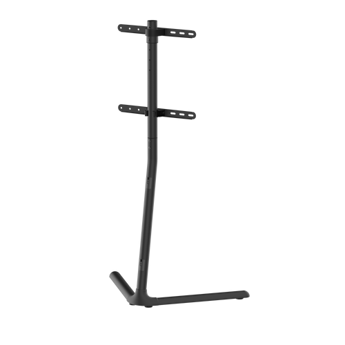 מעמד רצפתי לטלוויזיה ליניארי מסתובב מודרני עם בסיס V סטנד למסכים 