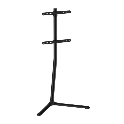 מעמד רצפתי לטלוויזיה ליניארי מסתובב מודרני עם בסיס V סטנד למסכים 