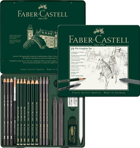 סט 19 גרפיט פיט FABER CASTELL Pitt Graphute Set