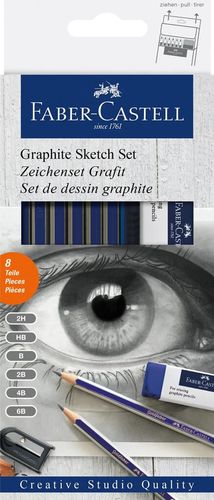 סט 8 לסקיצות גולדפאבר גרפיט FABER CASTELL Goldfaber Sketch set