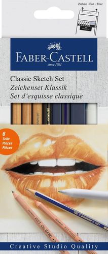 סט 6 לרישום קלאסי FABER CASTELL Classic Sketch set