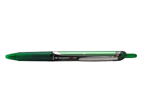 עט Hi-Tecpoint V5-RT עם ראש סיכה 0.5 מ"מ - ירוק