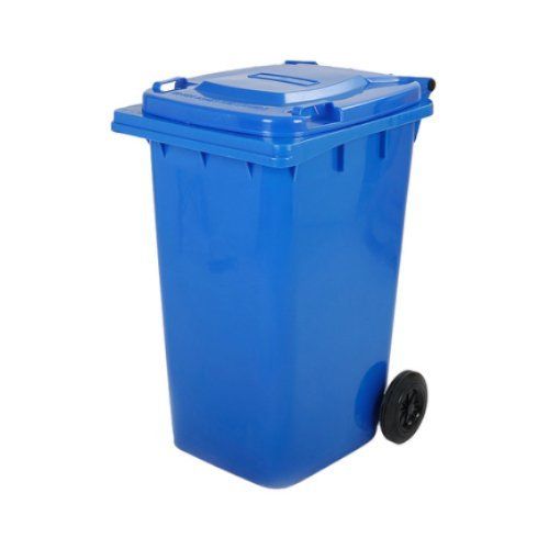 עגלת אשפה דולב 240 ליטר בצבע כחול לאיסוף נייר 
