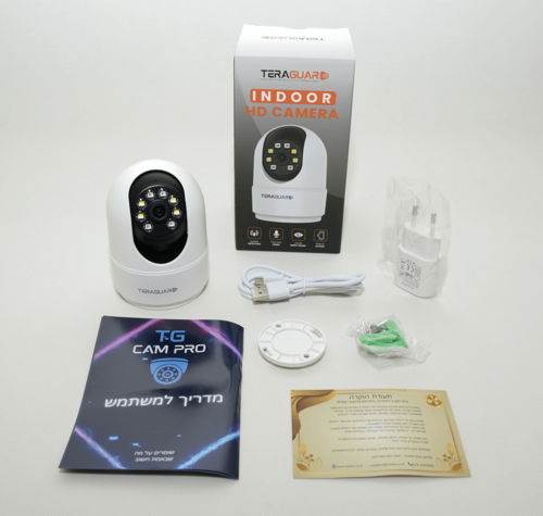 מצלמת אבטחת פנים חכמה 3MP עם זיהוי אדם וראיית לילה צבעונית - TGWF100
