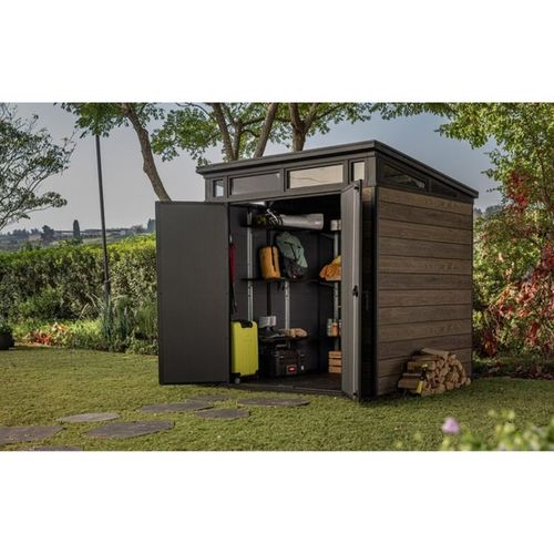 מחסן גינה דקו פנט 77 Deco Pent Ashwood