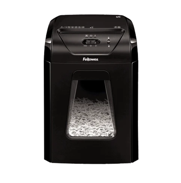  מגרסת נייר 19 ליטר Fellowes Powershred 12C Cross Cut Shredder