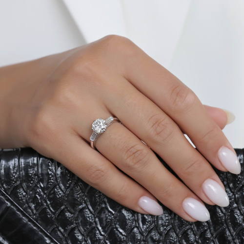 טבעת אירוסין יהלומים 1.90CT זהב 14K