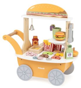 מיני דוכן המבורגרים מעץ 46 חלקים