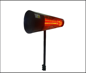תנור אינפרא אדום DALLAS 2000W – חימום מדויק עם סטנד מתכוונן בעיצוב שחור