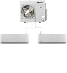 מזגן מולטי אינוורטר 12+12 Tornado Legend Multi 1:2 Inverter a שנת 2025