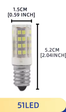 מנורת לד E12 5W אור צהוב קטנה