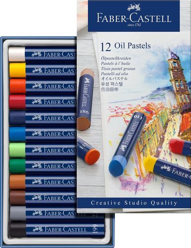 סט 12 פסטל שמן FABER CASTELL Oil Pastels
