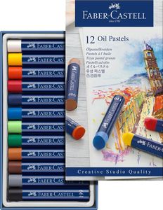 סט 12 פסטל שמן FABER CASTELL Oil Pastels