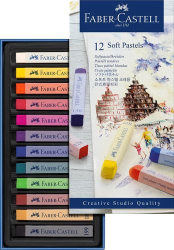 סט 12 פסטל רך FABER CASTELL  