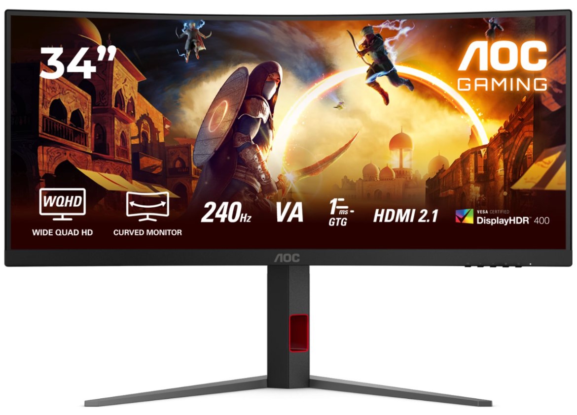 מסך מחשב קעור AOC 34" CU34G4Z VA 240Hz