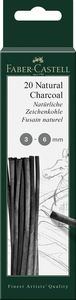 20 מקלות פחם טבעי 3-6 FABER CASTELL 