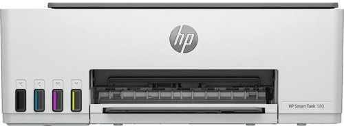 מדפסת אלחוטית משולבת HP Smart Tank 580 עם מיכלי דיו גדולים לחיסכון והדפסה איכותית.