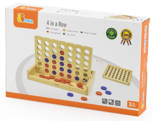 משחק חשיבה ואסטרטגיה 4 בשורה אחת מעץ