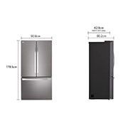 מקרר 3 דלתות LG  מקפיא תחתון בנפח 750 ליטר דגם GR-B278SE-יבואן רשמי!