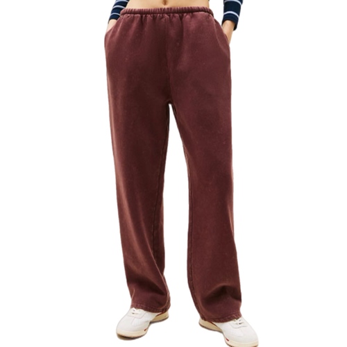 מכנס TOMMY JEANS מידות XS-L לנשים בגוון בורדו