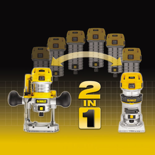 רוטר משולב  900W במזוודה DEWALT 