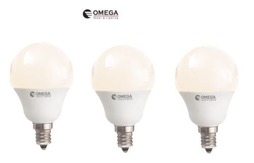 3 יחידות נורות לד כדור  OMEGA E14 7W G45 אור חם