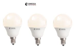 3 יחידות נורות לד כדור OMEGA E14 7W G45 אור חם