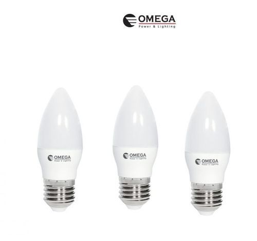 3 יחידות נורות לד נר OMEGA E27 7W  אור יום