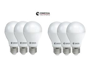 6 יחידות נורות לד אור חם OMEGA 15W E27