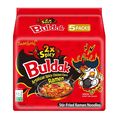 SAMYANG - ערכה להכנת ראמן בטעם עוף חריף במיוחד כפול 2 700 גרם (140 X5 יח')