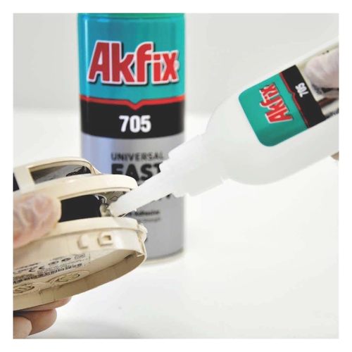 דבק מהיר אוניברסלי + אקטיבטור | סט 50 גר׳ + 200 מ״ל – Akfix 705