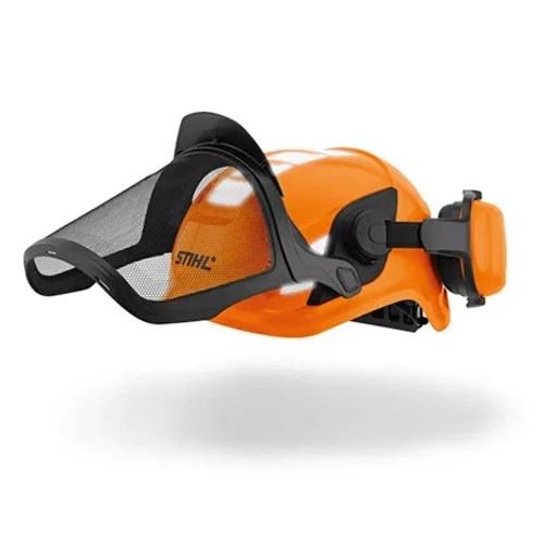 קסדת מגן עם הפתחים המפוזרים על פני קסדת STIHL מבטיחים אוורור טוב. הודות ל 6 הנקודות תפיסה והתאמת הרוחב, ניתן להתאים את קסדת המגן לצורת הראש במהירות, בקלות וביד אחת בלבד.