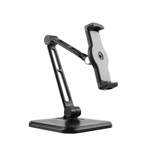 מעמד טאבלט שולחני שחור LUMI PAD28-01 זרוע מתכווננת לשימוש גמיש ונוח