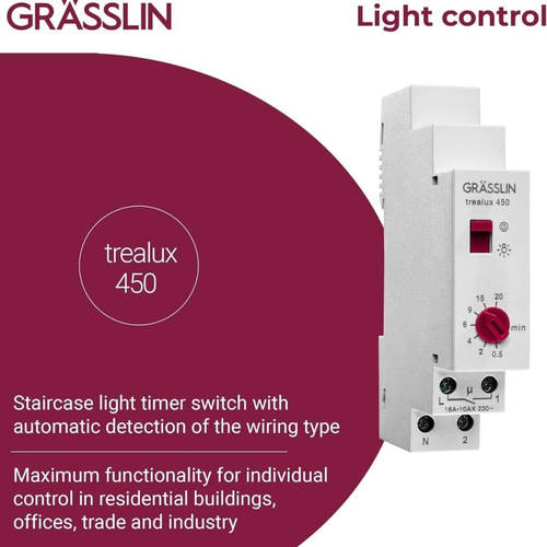 אוטומט מדרגות אלקטרוני גריזלין גרמניה GRÄSSLIN Trealux 450
