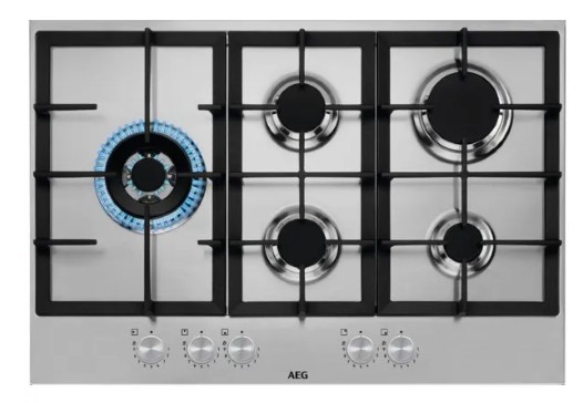 כיריים גז 75 ס"מ Step Power דגם AEG HGB75820SM נירוסטה