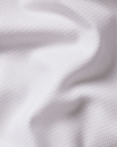 חולצה גזרת סלים -White non-iron stretch Burlington weave cutaway slim fit shirt