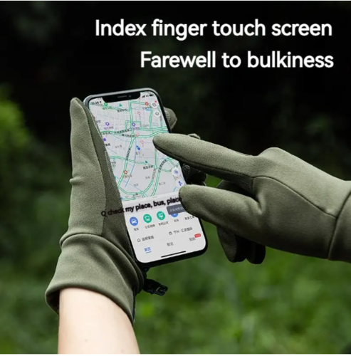 כפפות טרמיות עם טאץ  לתפעול נשק TUCH SCREEN מחממות  NATUREHIKE STRECH GLOVE