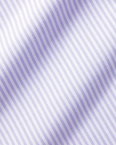 חולצה סגולה  גזרת סלים - Lilac purple stripe non-iron button-down oxford slim fit shirt