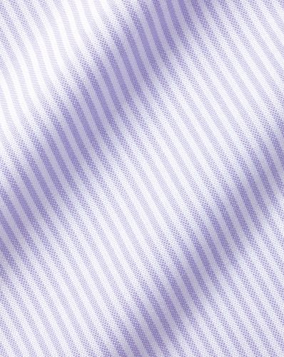 חולצה סגולה  גזרת קלאסיק - Lilac purple stripe non-iron button-down oxford classic fit shirt