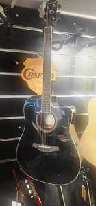 גיטרה אקוסטית מוגברת HD250 CE\BK עם Cutway בצבע שחור + תיק מרופד מבית CRAFTER