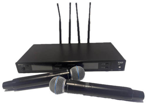 השכרת זוג מיקרופונים אלחוטיים מקצועיים SHURE SM58 BETA