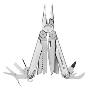 לדרמן WAVE PLUS כסוף Leatherman + נרתיק בבליסטר (934835)