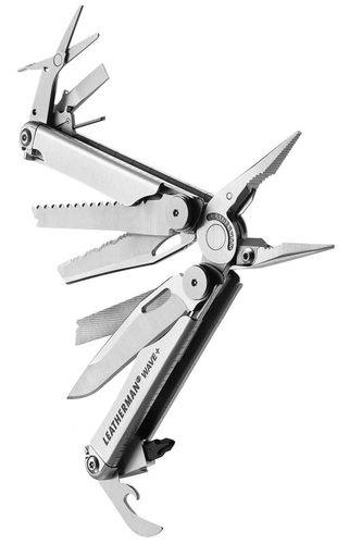 לדרמן WAVE PLUS כסוף Leatherman + נרתיק בבליסטר (934835)