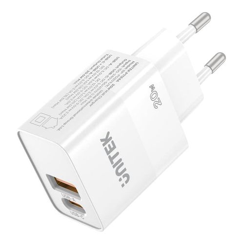 מטען קיר Unitek 20W Dual Wall Charger White P1124AWH01-EU יוניטק