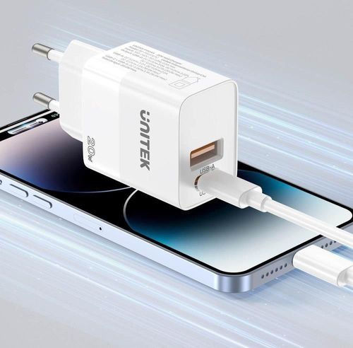 מטען קיר Unitek 20W Dual Wall Charger White P1124AWH01-EU יוניטק