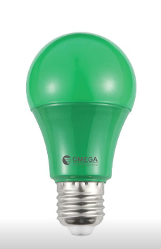 נורת OMEGA E27 ירוק אור 9W A60 לד