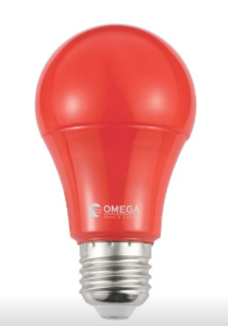 נורת OMEGA E27 אדום אור 9W A60 לד