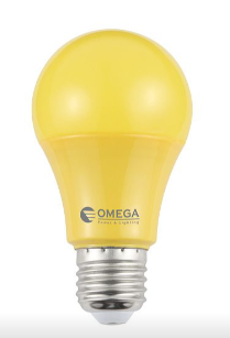 נורת OMEGA E27 צהוב אור 9W A60 לד
