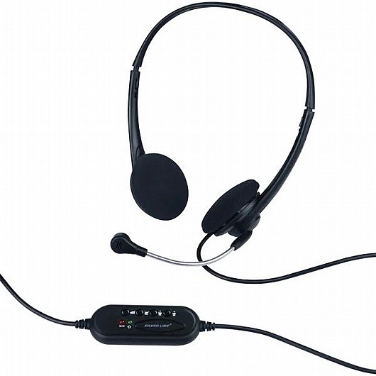 אוזניות+מיקרופון SILVER LINE HS010V USB